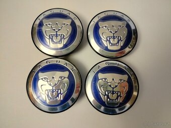 Středové pokličky do kol Jaguar 58mm - Zelené, modré - 2