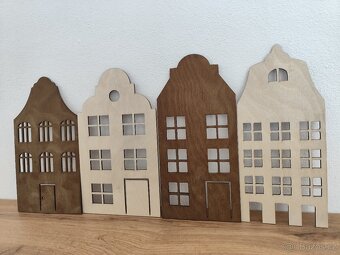 Dřevěné domečky - dekorace - 2