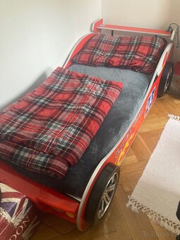Dětská závodní postel Energy 90x200 cm, červé auto s osvětle - 2
