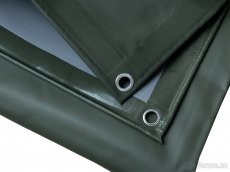 Zakrývací plachta KATARO zelená / šedá PVC 550g/1m² - 2