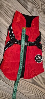 Zimní bundička pro psa,vespod fleesová,teplá,vel.M - 2