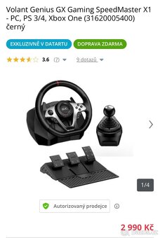 (Nový)Volant Genius GX Gaming SpeedMaster X1 - 2