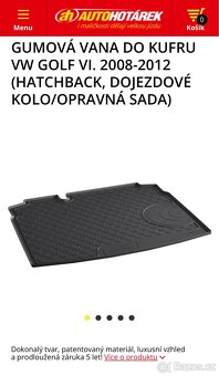 Golf mk6 průvanové plexi, zimní clona , vana gumová - 2