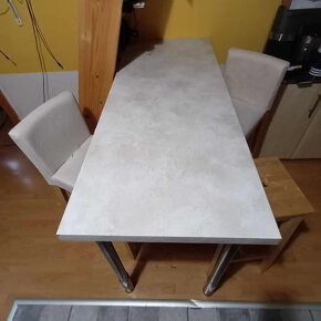Stolní deska/barový stůl + nohy + židle - 2