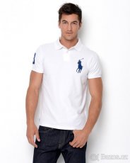 NOVÉ pánské polo triko Ralph Lauren - bílé - 2