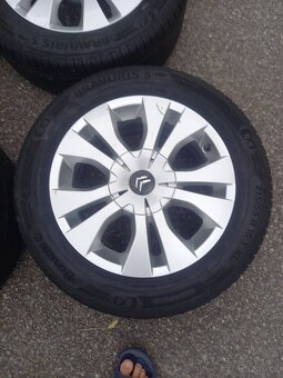 Letní Alu kola Citroen Berlingo+ ZÁNOVNÍ pneu 215/55R16 - 2
