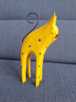 Dřevěná kočička, výška 16,5 cm - 2