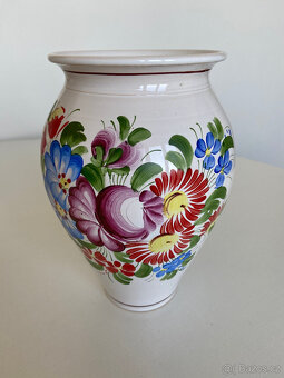 Keramická váza, vázička, chodská keramika. 19,8 cm. - 2