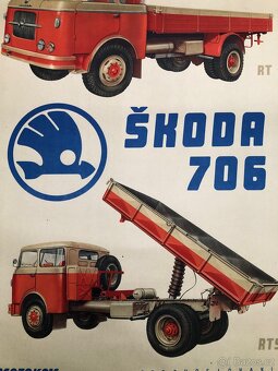 ŠKODA 706 RT + RTS- PLAKÁT, starý tisk - 2