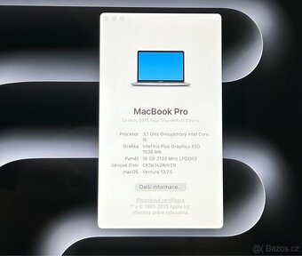 MacBook Pro 13” 2017/16GB RAM/intel i5/512GB SSD/ Záruka - 2