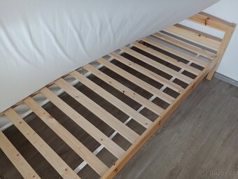 Postel masiv 90x200, nová matrace - 2