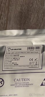 COB led pásek 8w/m 24V - 2