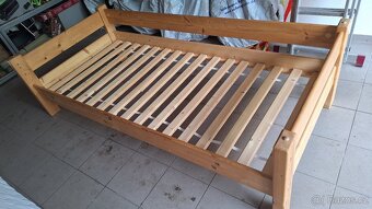 Dětská postel z masivu 90×200 cm + matrace + zábrana - 2