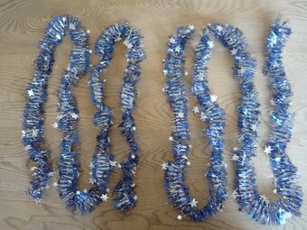 Vánoční dekorace / ozdoby - modro - stříbrné - 2