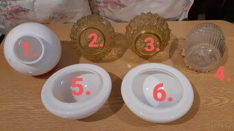 Skleněné stínidla světel  - 2