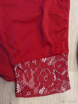 Plavky dvoudílné dámské vínová barva vel.46 - 2