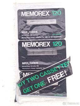 2x MEMOREX 120 MRX3OXIDE Retro Audiokazeta - 2