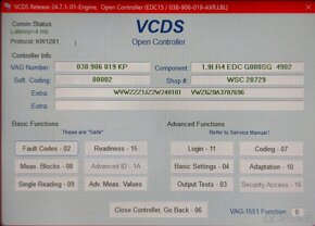 Řídící jednotka motoru 038906019KP - 2