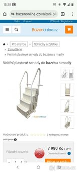 Schody do bazénu vhodné pro seniory - 2