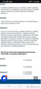 Dacia,Renault rozvody klínového řemene. - 2