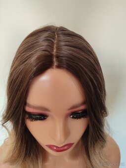 Nová vlnitá přirozená ombré Lacefront paruka - 2
