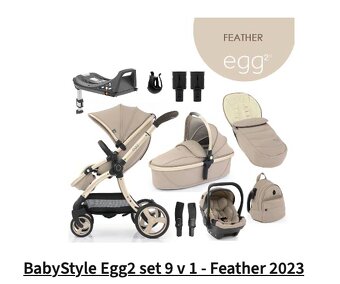 kočárek EGG 2 set 9v1 Feather 2023 - 2