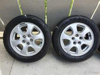 Alu Subaru 5x100 r15 pěkné pneumatiky - 2