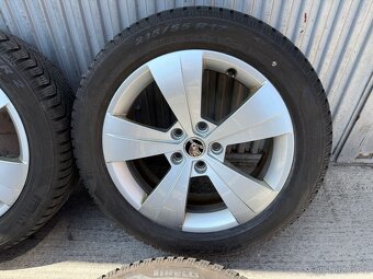 17" Elektrony SKODA 5x112 so zimnymi pneu 215/55 R17 - 2