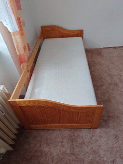 Postel s roštem a úložným prostorem - smrk - 2