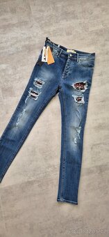 Elegantní trhané džíny Met - 2