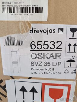 Koupelnová vysoká skříň Dřevojas Oskar ořech SVZ 35 - 2
