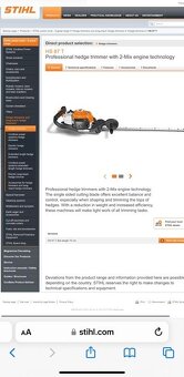 Stihl HS 87 T prodesionální plotostřih - 2