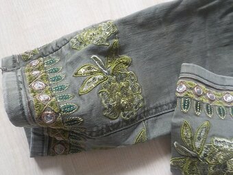 Desigual tmavě zelene džiny vel 38 pas82+ elastan - 2