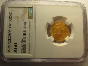SVATOVÁCLAVSKÝ DUKÁT 1925 NGC MS 64 - 2