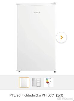Prodám chladničku Philco 93l - 2