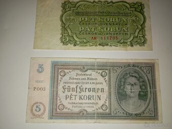 BANKOVKY 5 KČS, 1940-1961, 3 RŮZNÉ EMISE - 2