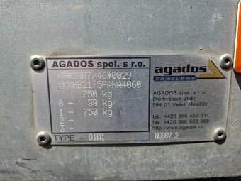 Vlek vozik za auto 750kg autovia - 2