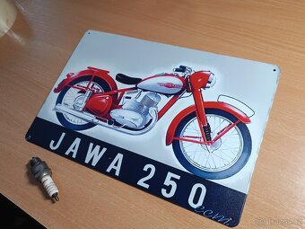 plechová cedule Jawa 250 pérák - 2