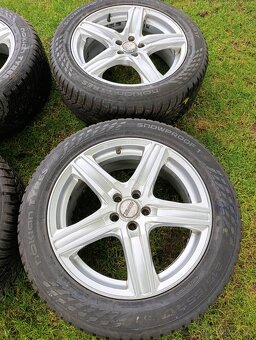 ALU kola 5x100, Zimní pneu 215/55/17, 7mm - 2
