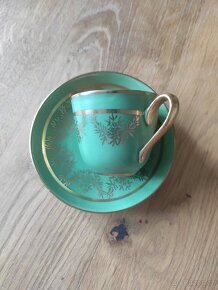 Porcelánová zlacená sada, kávový servis - 2
