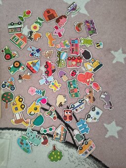 Magnetky ze dřeva - 3 sady - 2