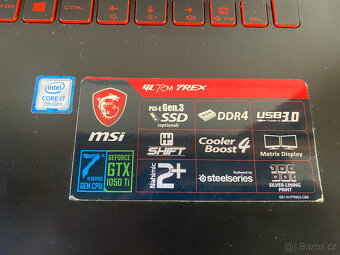 Herní MSI GL72m 7REX - i7, GTX 1050, 17" lcd - čti - 2