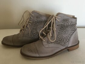 Nové kožené kotníkové boty. - 2