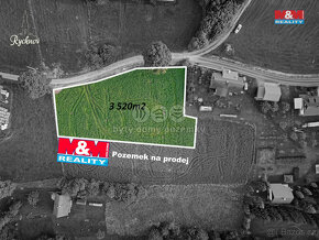 Prodej pozemku k bydlení v Českých Petrovicích 3520m2 - 2