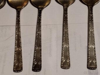 6xstaré krásně zdobené stříbrné lžíce značené - 2