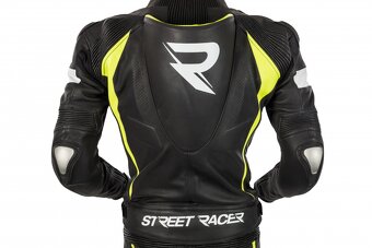 Pánská kombinéza Street Racer Fasttrack černo-bílo-fluo - 2