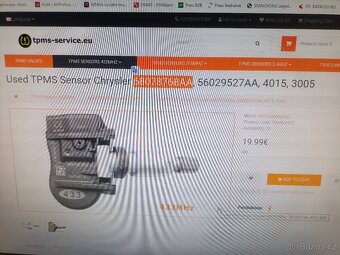 Snímač TPMS 56029527AA, 68078768AA - 2