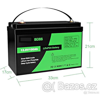 LiFePo4 12,8V 100Ah 4.990 Kč Veselí nad Moravou - 2