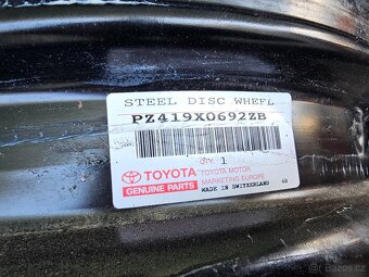 Plechové disky Toyota R16 5x114,3 ET39 6,5J Auris Corolla - 2