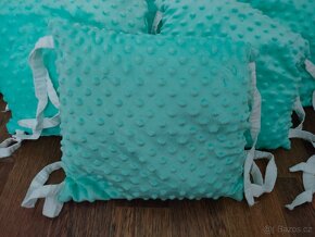Sada polštářků do postýlky v tyrkysové barvě - 2